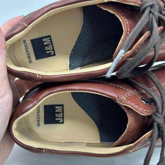 Johnston & Murphy Men's Chestnut Brown Leather Sneakers Size 9.5 Casual Lace-Up - Picture 10 of 12